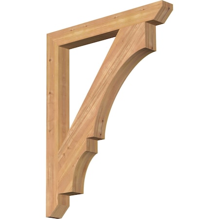 Balboa Slat Smooth Bracket, Western Red Cedar, 3 1/2W X 32D X 40H